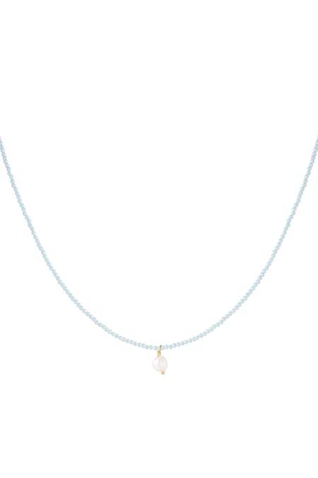 Necklace fancy moment pearl - blue 2