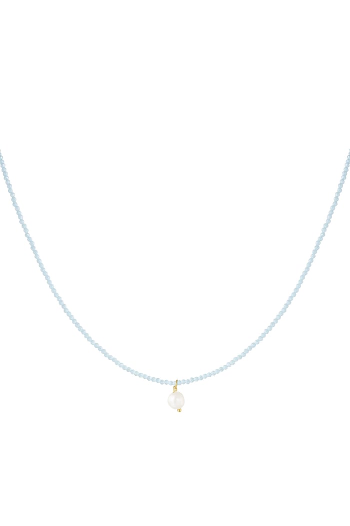 Necklace fancy moment pearl - blue 