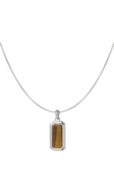 Men's necklace with pendant - brown h5 