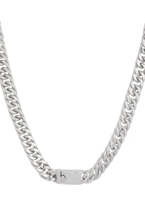 Men's chain necklace - Silver Color color h5 Picture5