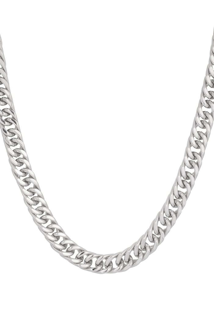 Men's chain necklace - Silver Color color 