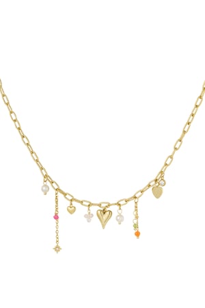 Charm necklace amore color - Gold color h5 