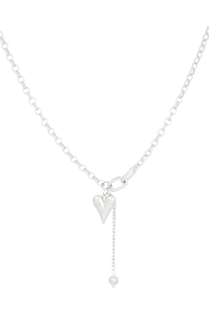 Necklace lovely hearts - Silver Color color h5 