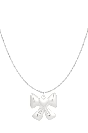 Necklace bow lover - Silver Color color h5 