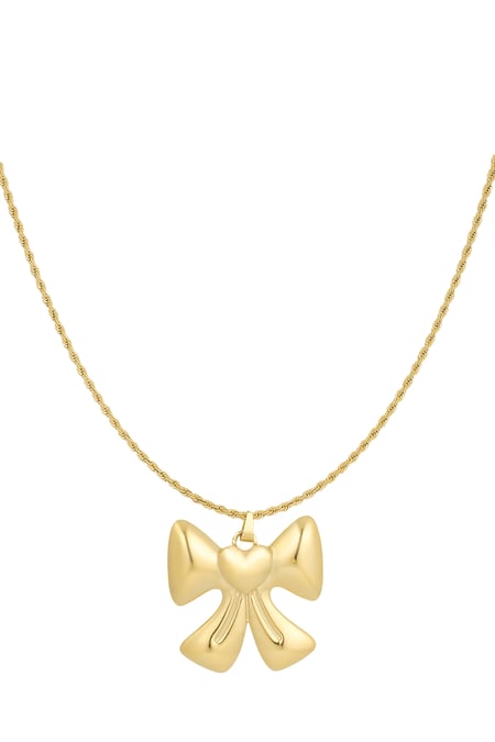 Necklace bow lover - Gold color 2