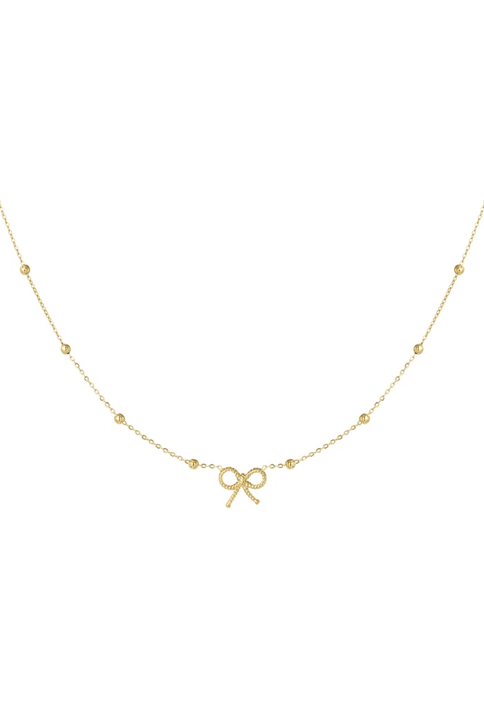 Necklace bow basic - Gold color 