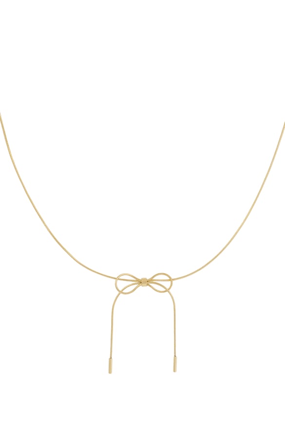 catena sottile con ciondolo a fiocco - colore oro