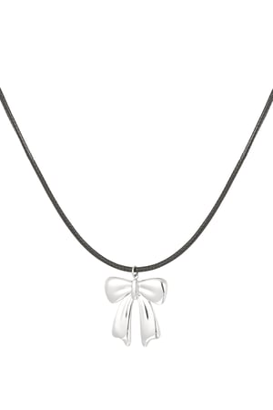 Rope chain large bow - Silver Color color h5 