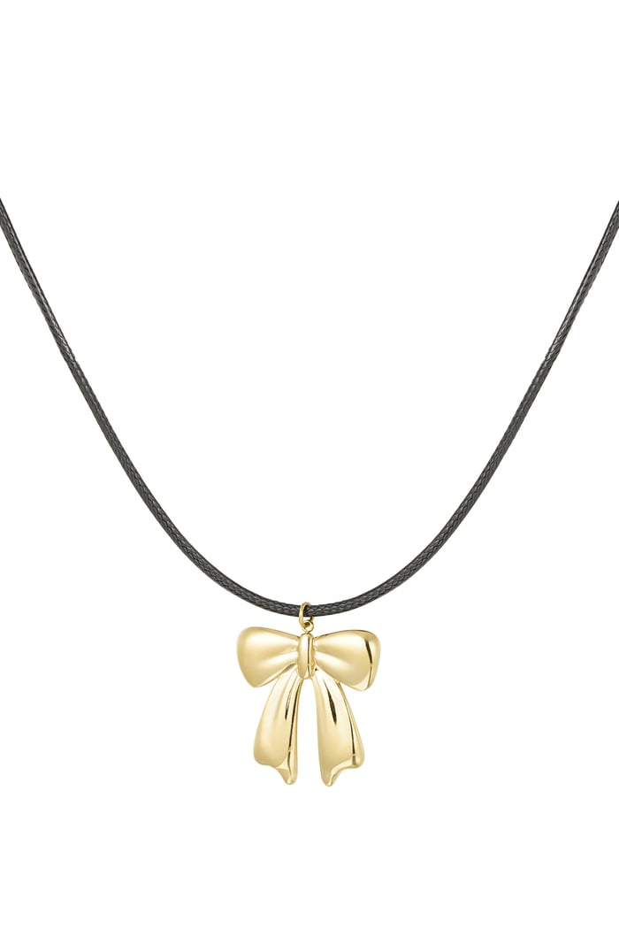 Rope chain large bow - Gold color 