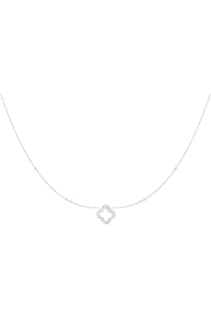 Diamond clover necklace - Silver Color color h5 