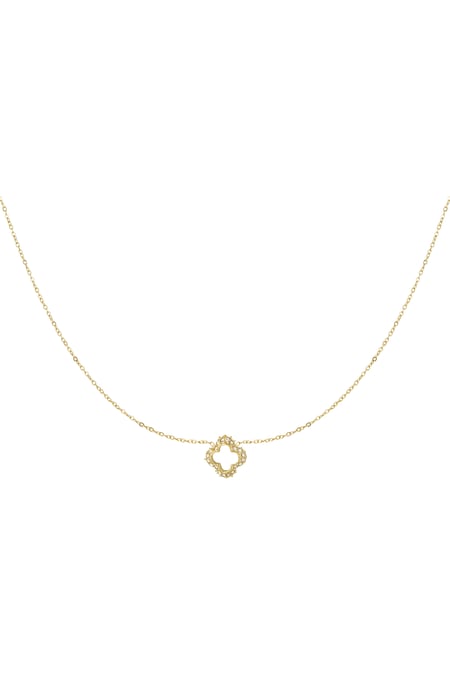 Diamond clover necklace - Gold color 2