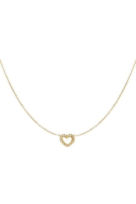 Diamond heart necklace - Gold color 2