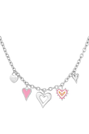 Charm necklace love always wins - Silver Color color h5 