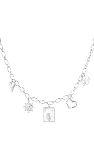 Charm necklace raise your hand - Silver Color color h5 