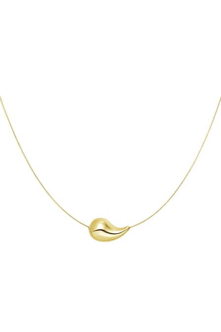 Simple necklace with drop - Gold color