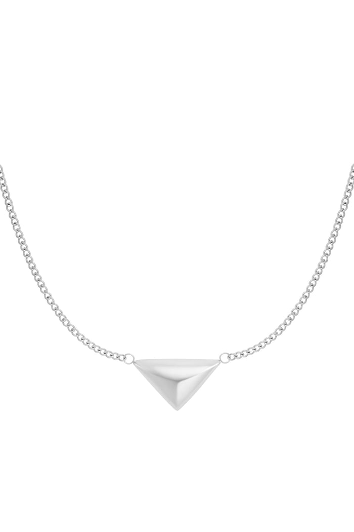 Necklace triangle love - Silver Color color 