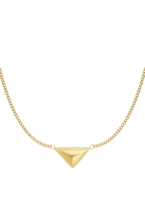 Necklace triangle love - Gold color h5 