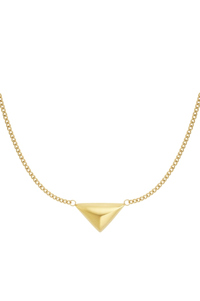 Necklace triangle love - Gold color 