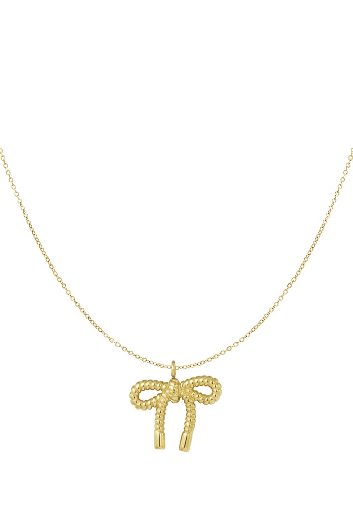 Necklace bow baby - Gold color 