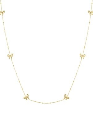 Long necklace with bows - Gold color h5 