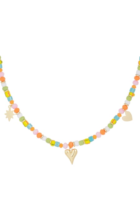 Colorful necklace heart club - multi 2