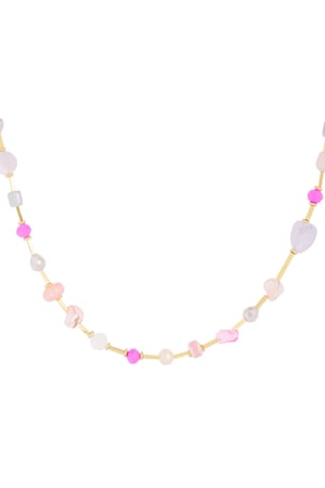 Necklace pastel wonderland - pink Gold color h5 