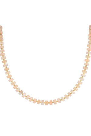 Necklace army vibe - pink Gold color h5 