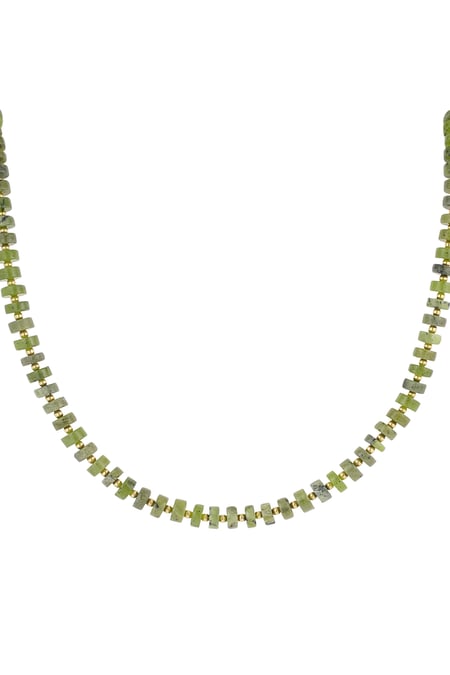 Necklace army vibe - green Gold color