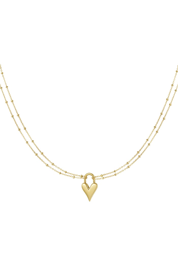 Locked love necklace - Gold color 