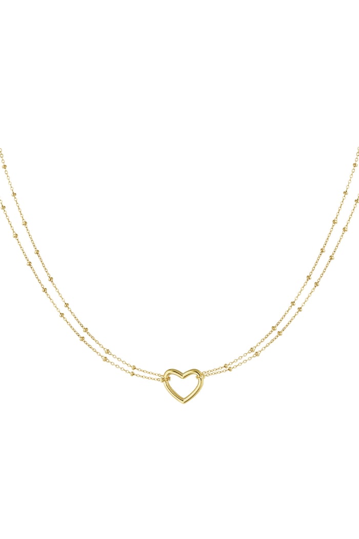 Necklace heart hue - Gold color 