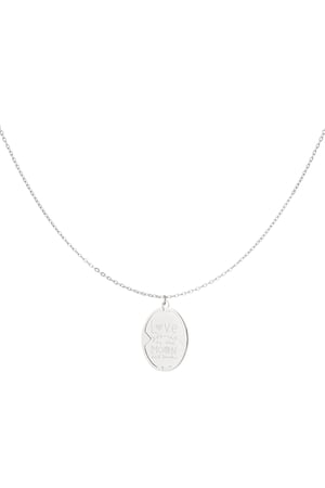 Love you to the moon and back necklace - Silver Color color h5 