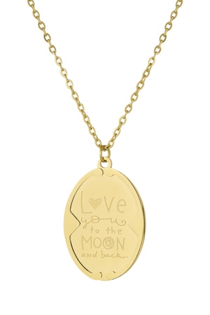 Love you to the moon and back necklace - Gold color h5 Picture4