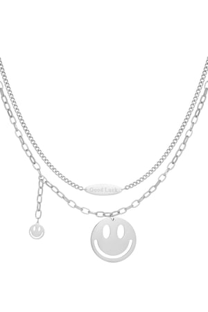 Happy life necklace - Silver Color color h5 