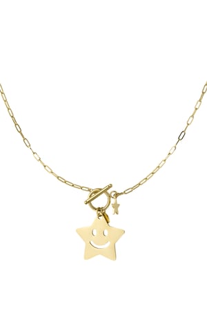 Halskette „Happy Star“ – Goldfarbe  - Goldfarbefarbe h5 