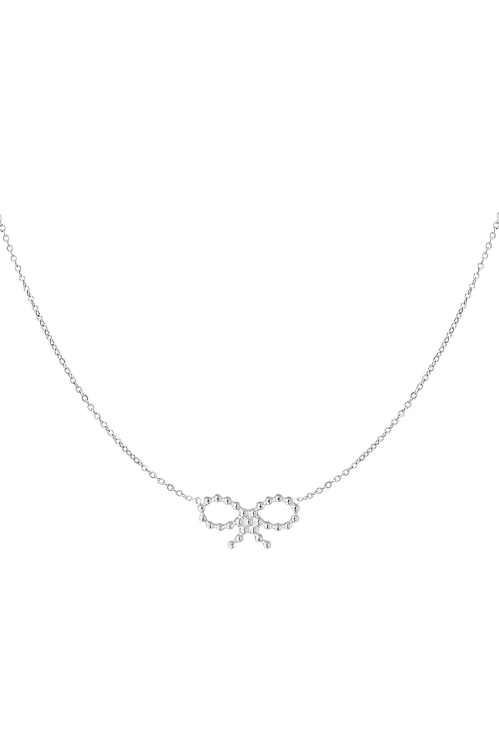 Necklace bows sunday - Silver Color color 