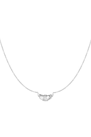 Glitter croissant necklace - Silver Color color h5 