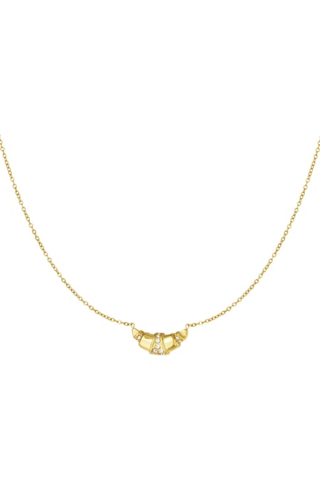 Glitter croissant necklace - Gold color 2