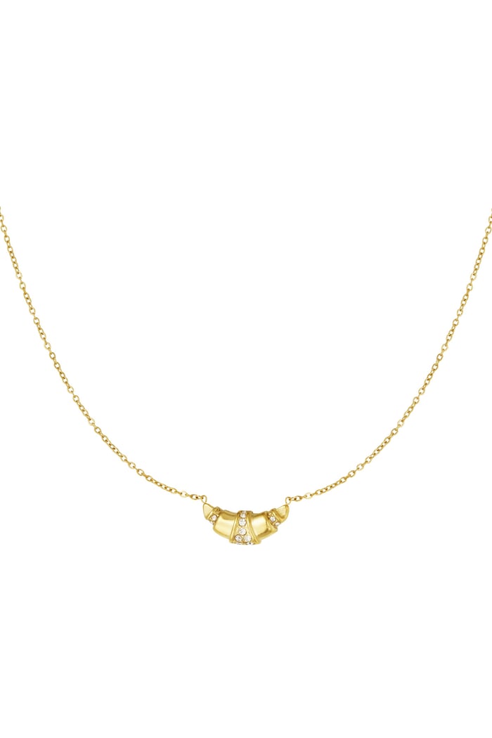 Glitter croissant necklace - Gold color 