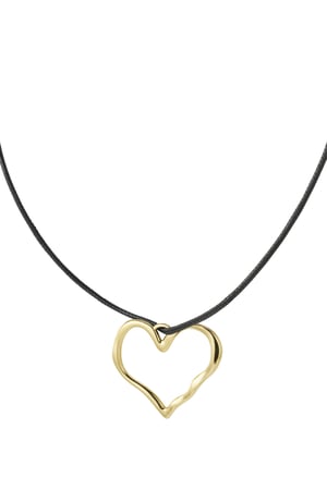 Rope chain large heart - Gold color h5 