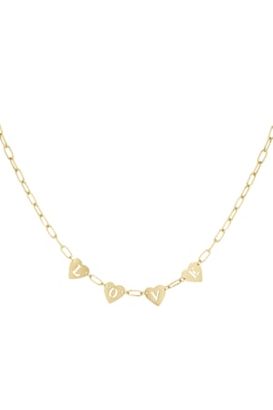 Loving Link necklace - Gold color h5 