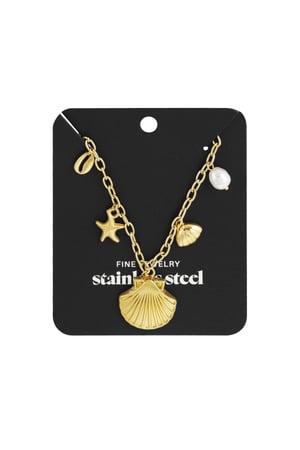 Seashell charm necklace - Gold color h5 Picture3