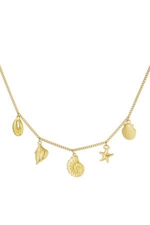 Charm necklace summer lovin' - Gold color h5 