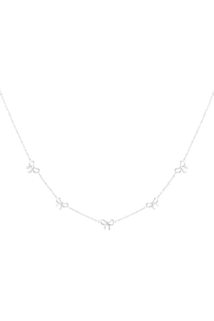 Charming Bows necklace - Silver Color color h5 