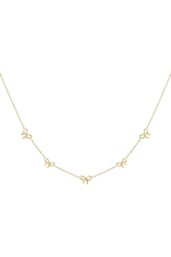 Charming Bows necklace - Gold color 