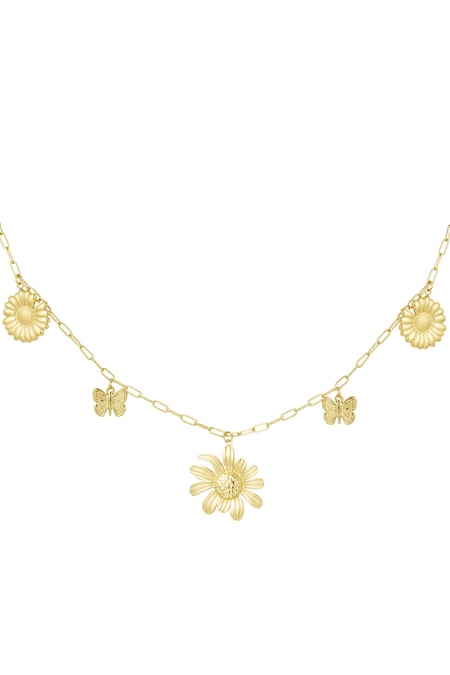 Charm necklace flowerlicious - Gold color 2