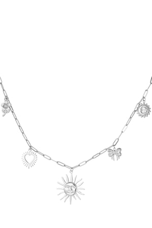 Funky charms necklace - Silver Color color h5 