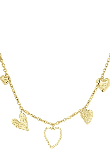 Collar con una declaración de corazón - Color dorado 2