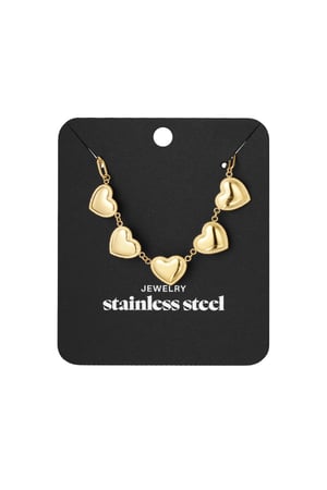 Small Heart studs necklace - Gold color h5 Picture3