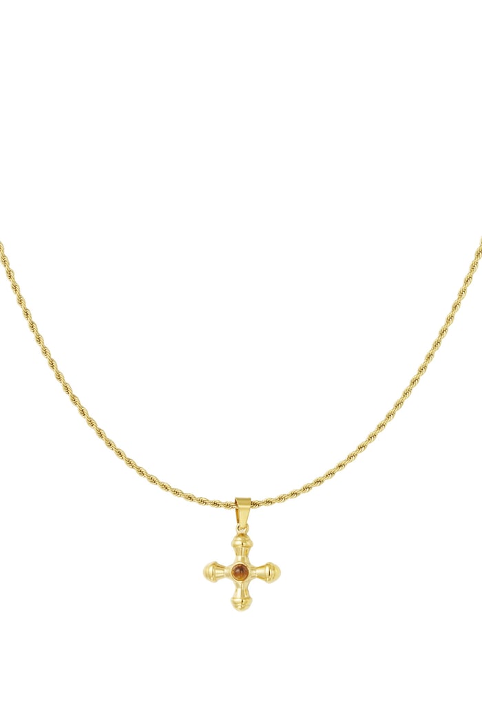 Divine Stone necklace - Gold color/red 