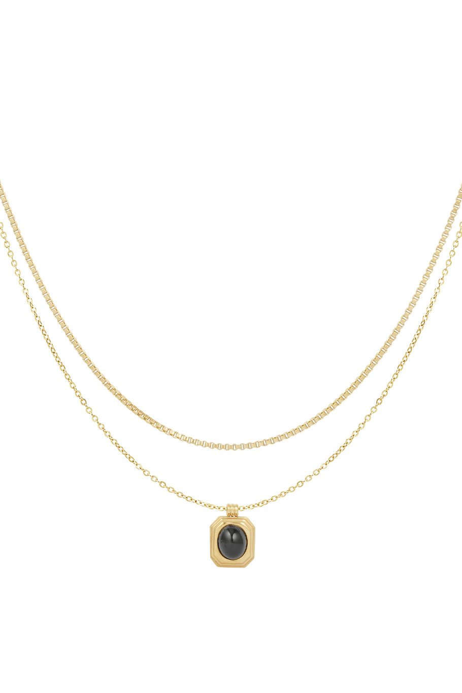 Doppelter Ketten-Vintage-Charm